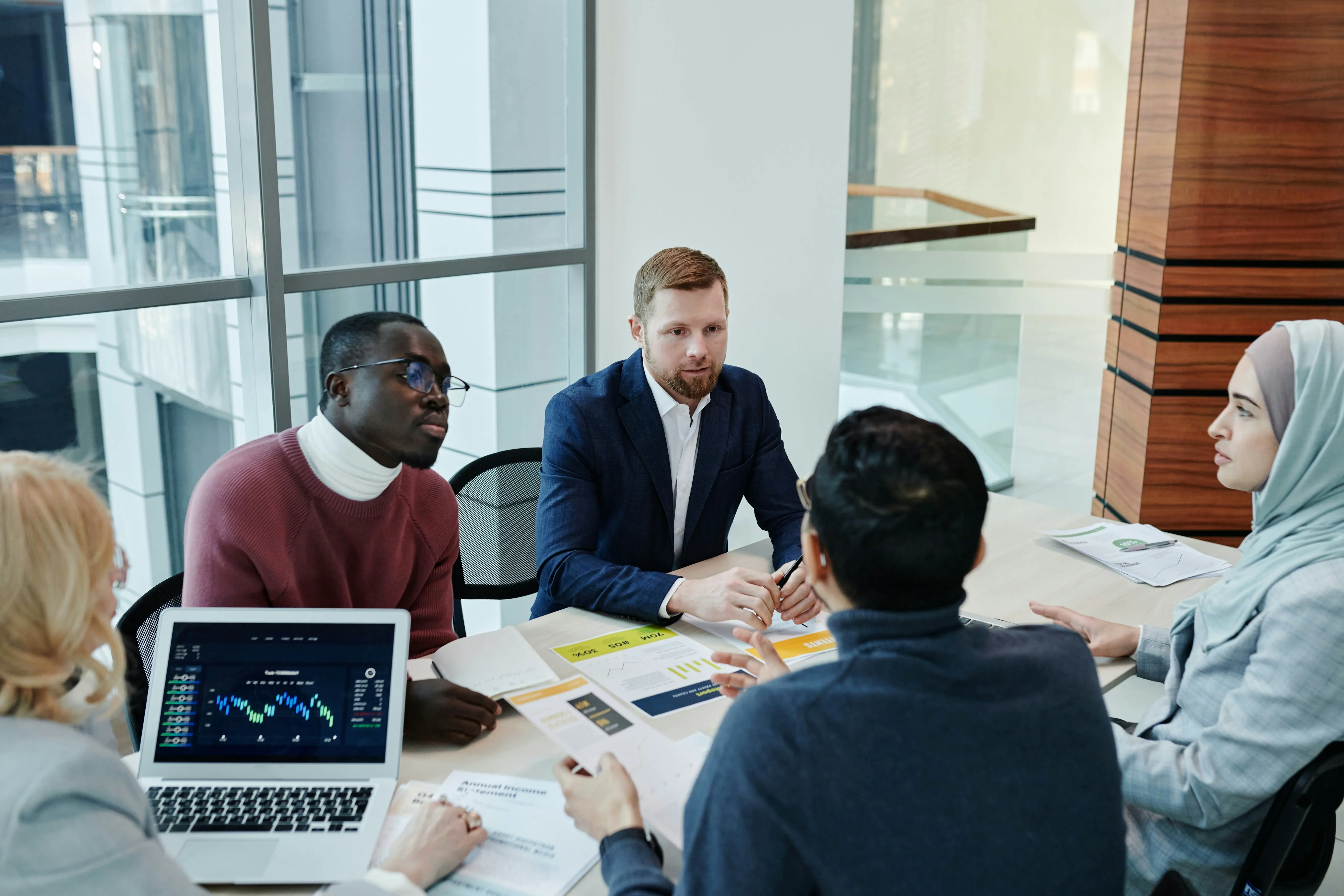 Business executives in professional consultation meeting